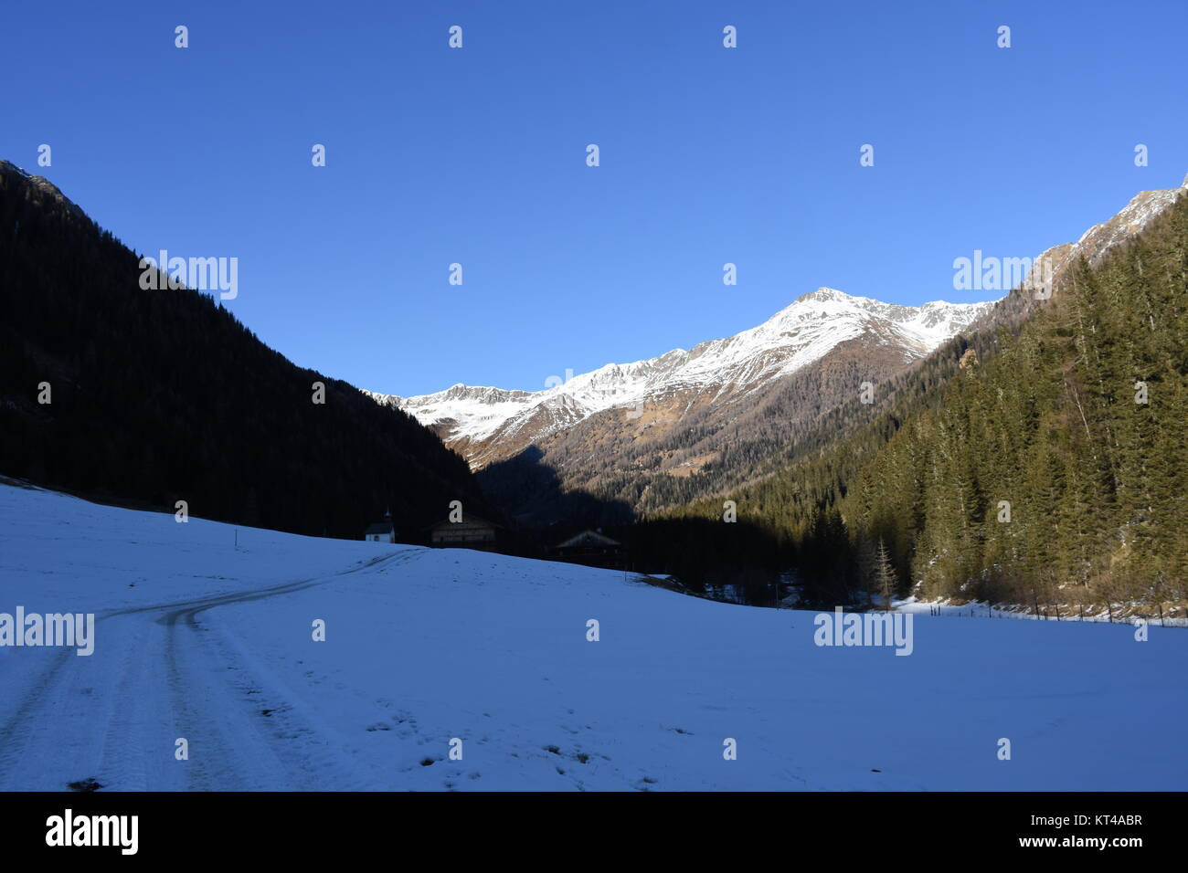 Osttirol, winkeltal, Villgrater Berge, Winter, Schnee, Eis, hochalmspitze, Tal Stockfoto