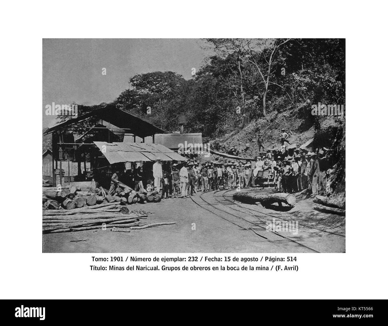 Minas Naricual ist ein historischer Ort in Venezuela, der für seine Bergbautätigkeit aus dem Jahr 1901 bekannt ist. Das Gebiet ist historisch bedeutsam für seine Rolle in der Bergbauindustrie des Landes. Stockfoto
