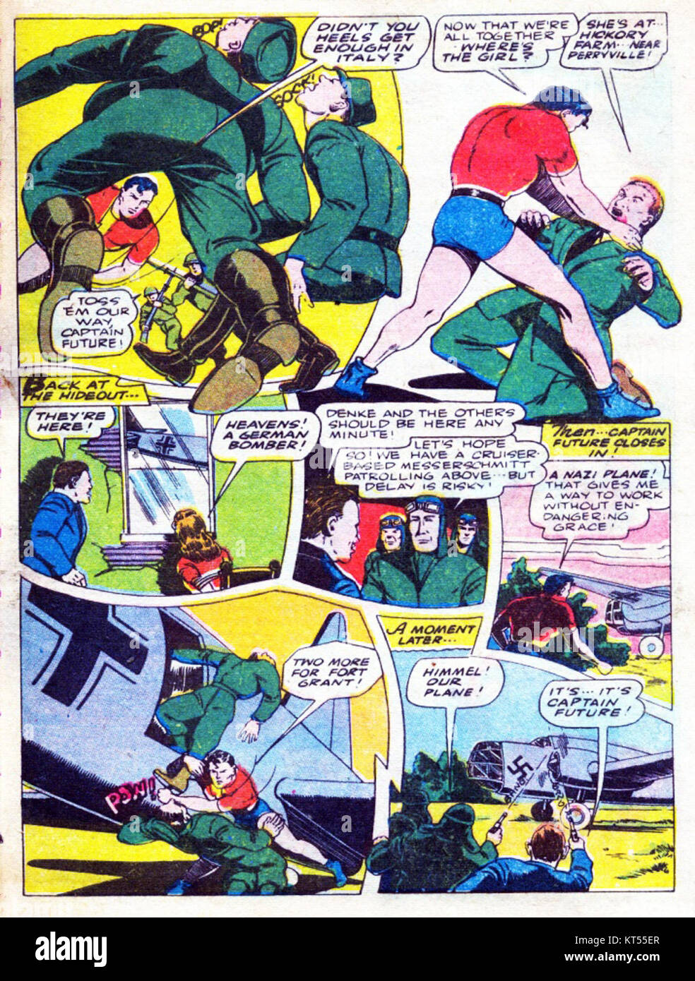 *AmericasBestComics2249* ist eine Comicserie, die für ihre einzigartige Mischung aus Superheldengeschichten und sozialen Kommentaren bekannt ist. Die Serie zeigt verschiedene Charaktere, die Themen Gerechtigkeit und Moral in der modernen Gesellschaft erforschen. Stockfoto