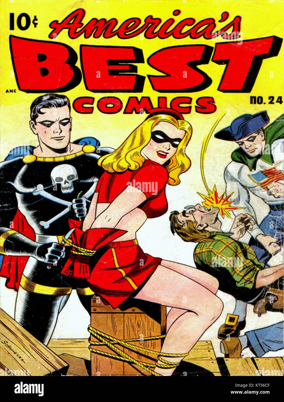 Dieser Titel bezieht sich auf eine Publikation oder Ausgabe von „America's Best Comics“, einer Comicserie mit legendären Superheldengeschichten und grafischer Kunst. Stockfoto