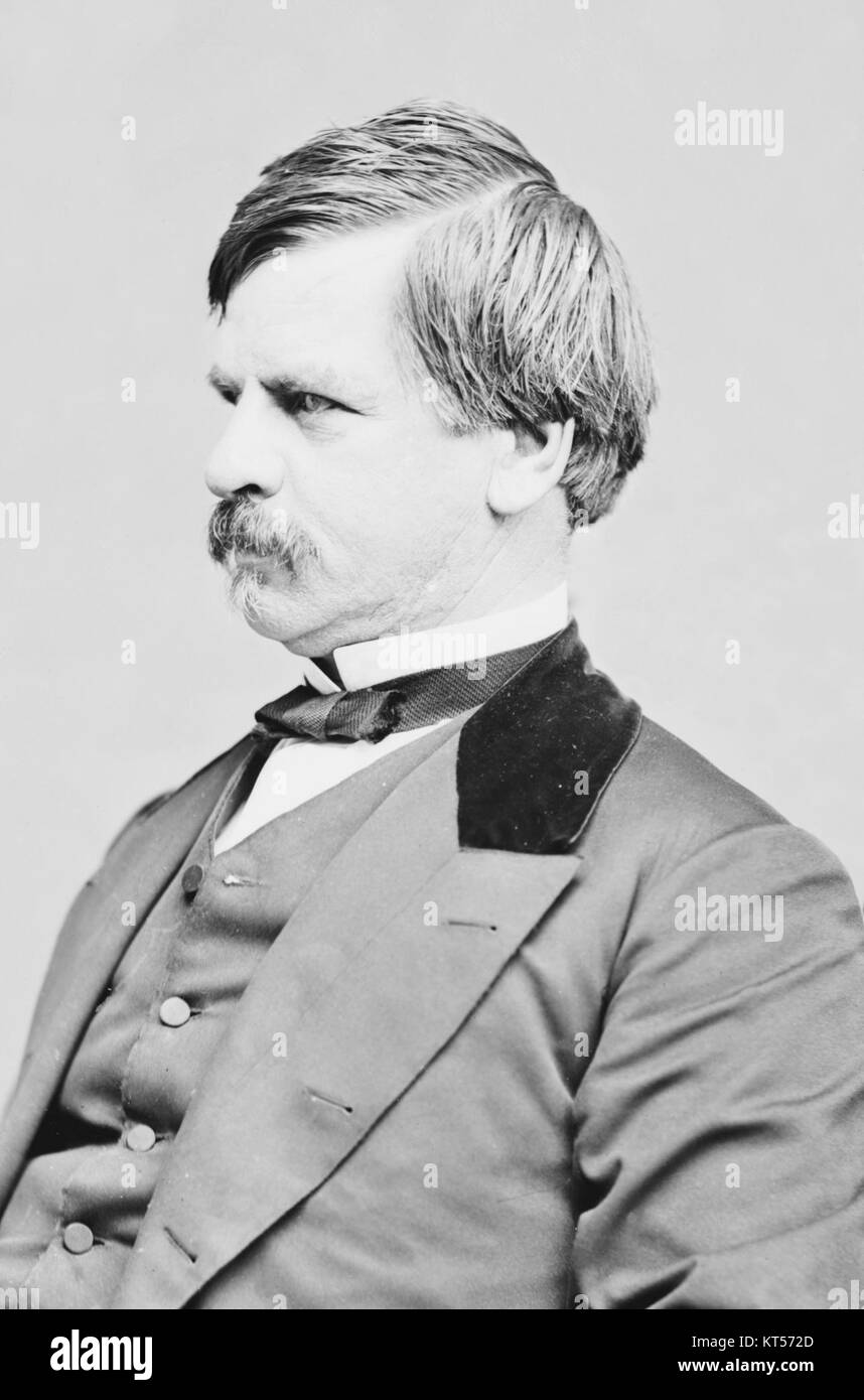 Nathaniel Prentice Banks war ein US-amerikanischer Politiker und General der Union Army während des Bürgerkriegs. Er diente als Repräsentant und hatte bedeutende militärische und politische Rollen im 19. Jahrhundert inne. Stockfoto