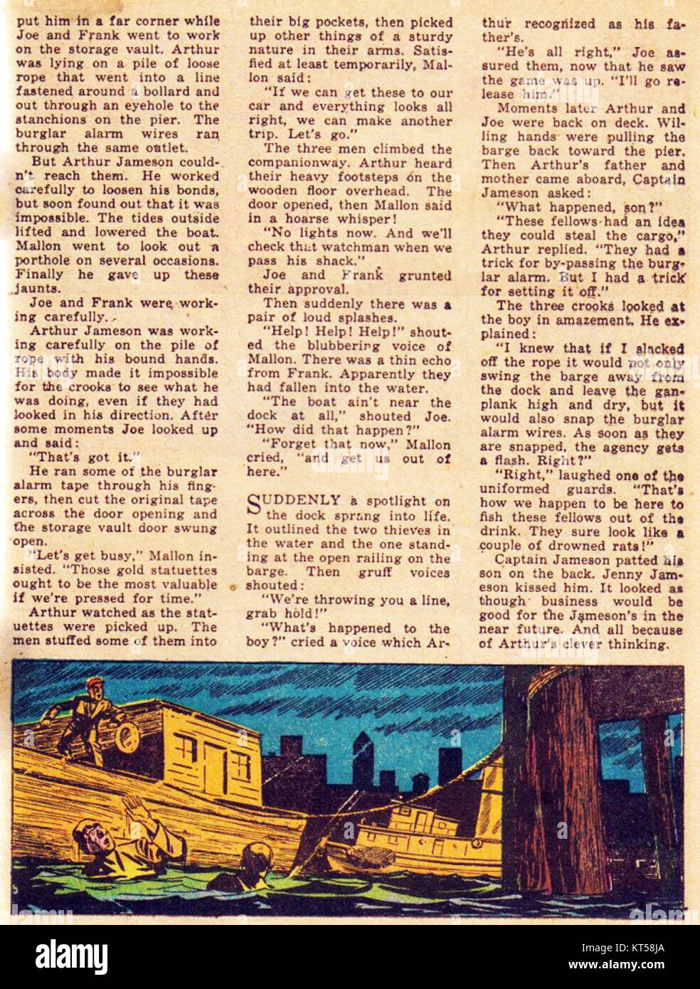 Ein Verweis auf eine Ausgabe von „Americas Best Comics 3023“, die sich auf den Inhalt und das Genre des Comics konzentriert. Stockfoto