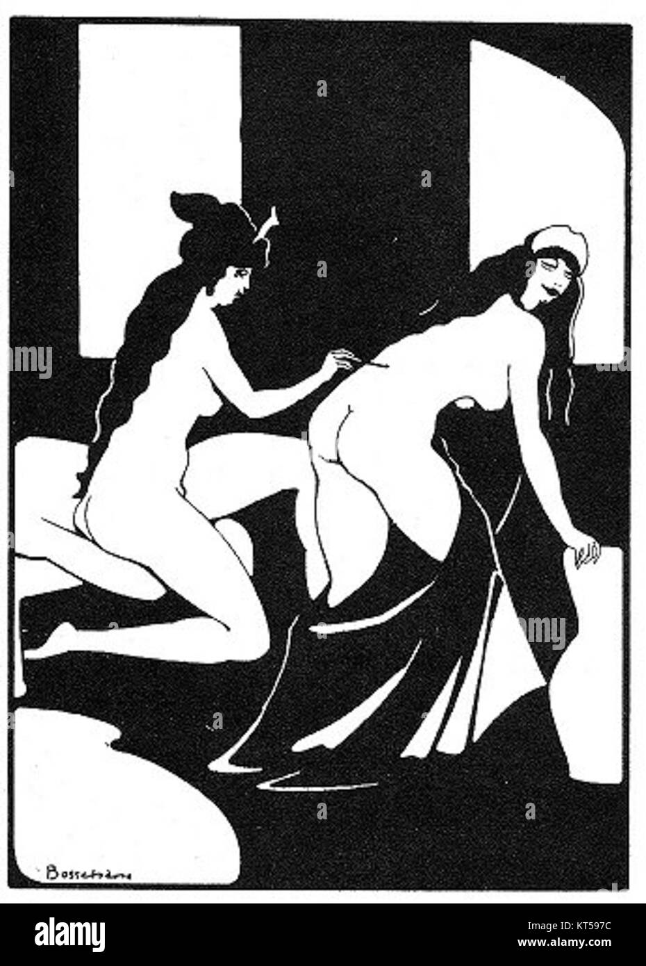 Ovids Metamorphosen ist ein klassisches Werk der römischen Literatur, und diese Illustration (IX) zeigt eine seiner berühmten Geschichten. Ovidâ Geschichten über die Transformation sind in den westlichen literarischen Traditionen nach wie vor von Bedeutung. Stockfoto