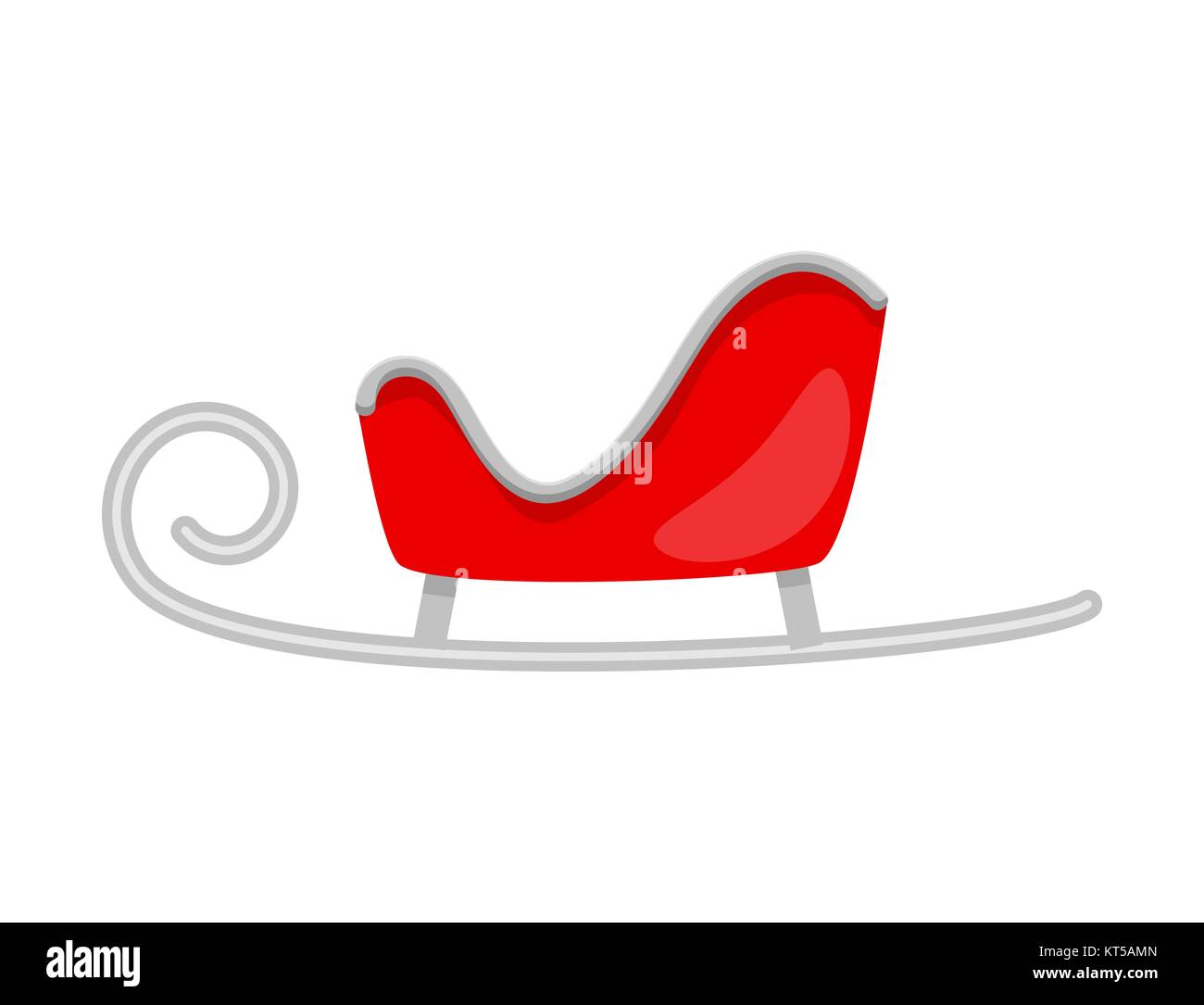 Santa sleigh für Weihnachten Design auf weißem Hintergrund Stock Vektor