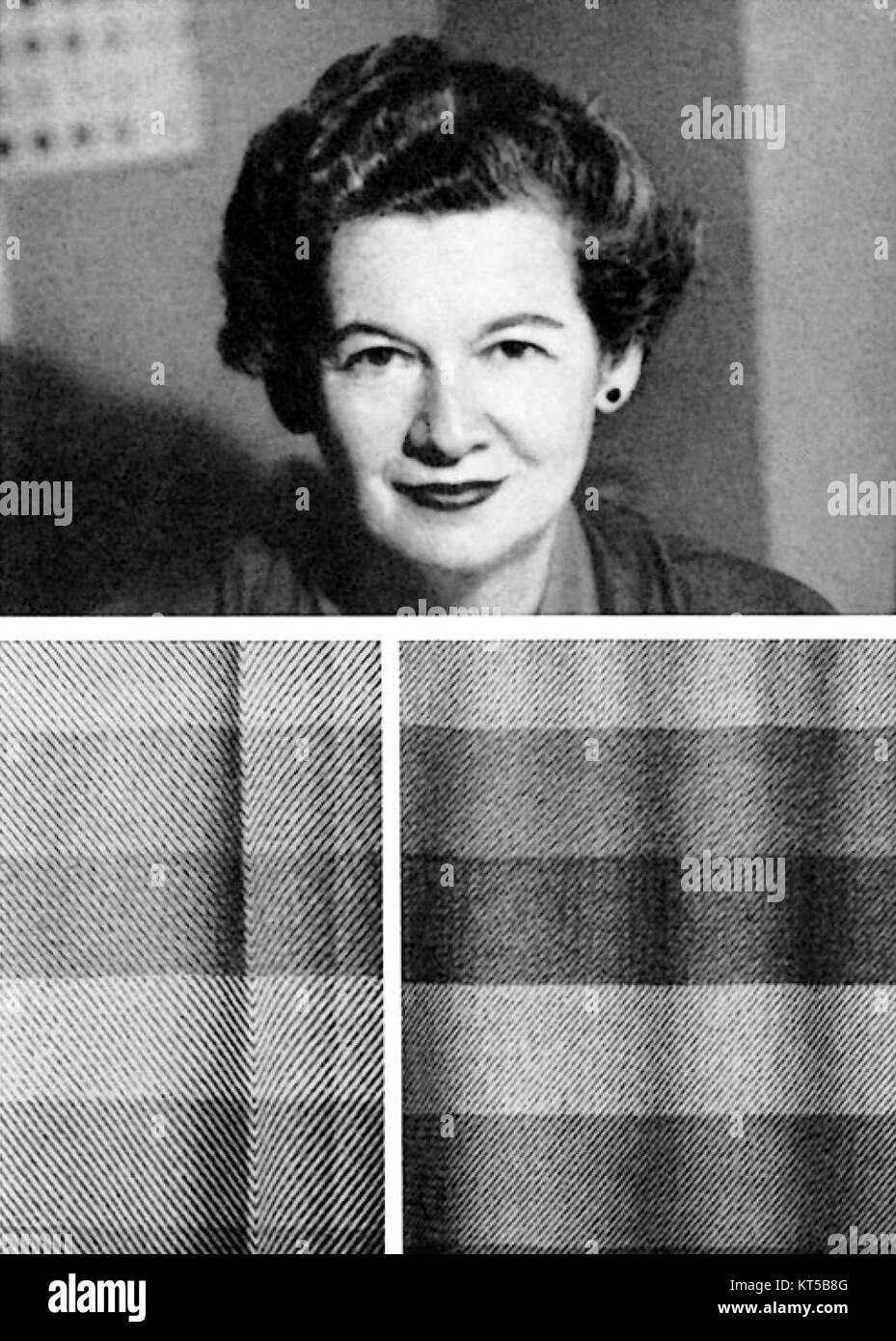 Die „Pola-Stout-Weaves“ bezieht sich auf ein Textil- oder Stoffdesign, das wahrscheinlich ein markantes Webmuster aufweist. Der Titel kann das Werk oder die Technik im Zusammenhang mit diesen textilen Strukturen bezeichnen. Stockfoto