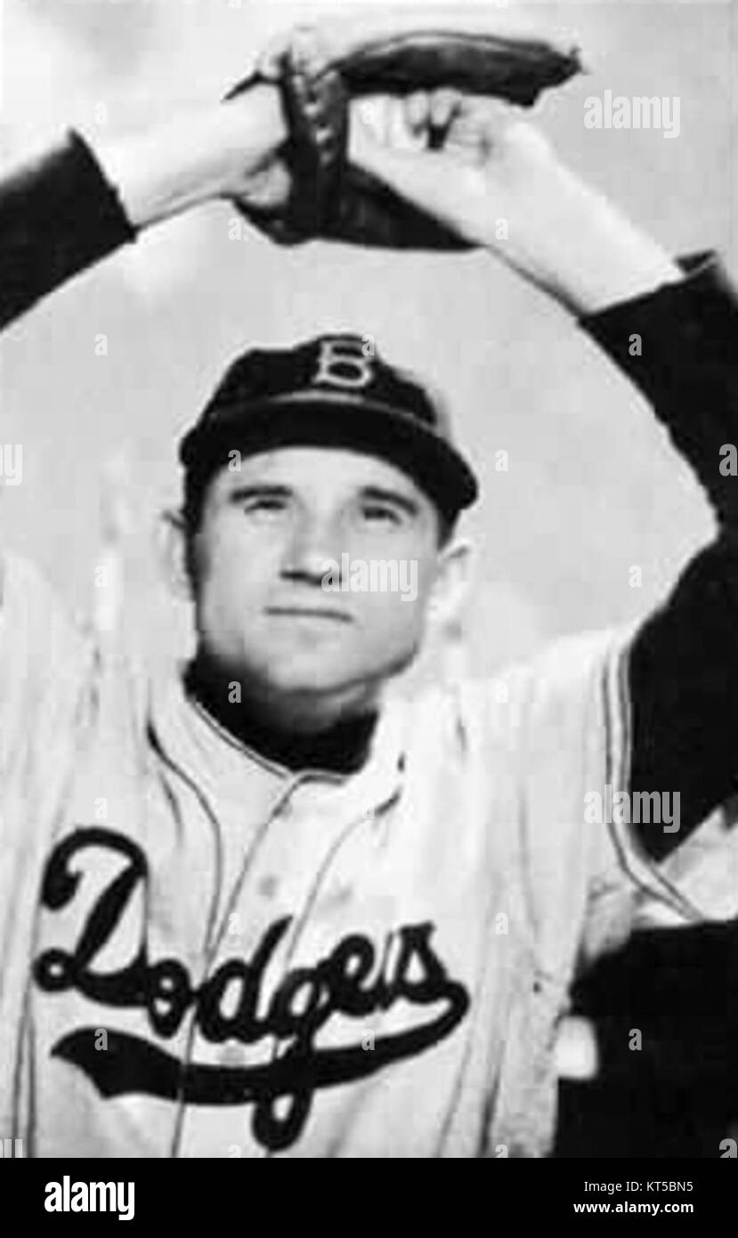 Prediger Roe war ein professioneller Baseballspieler, der vor allem für seine Karriere als Pitcher in der Major League Baseball Mitte des 20. Jahrhunderts bekannt war. Stockfoto