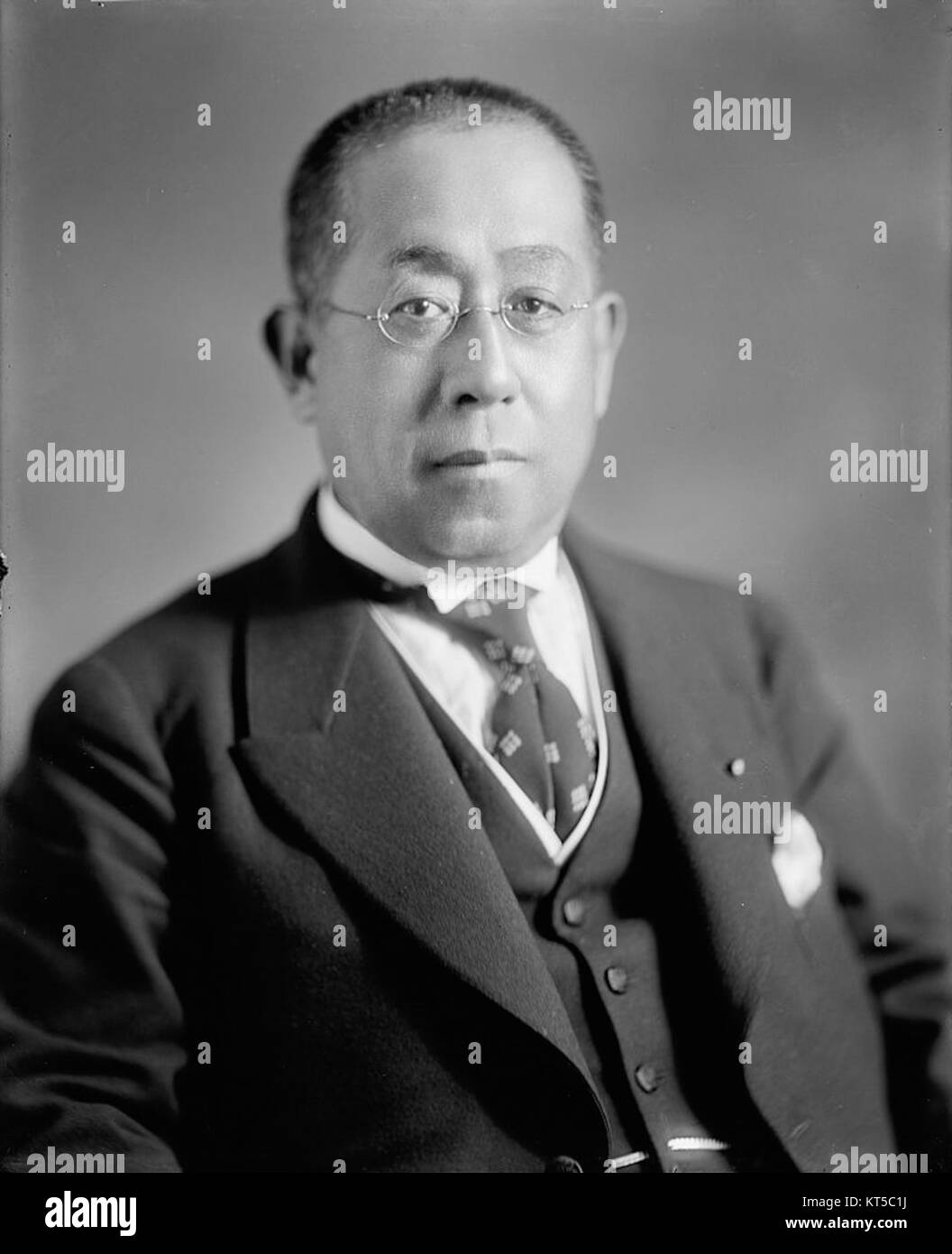 Foto von Prinz Tokugawa Iesato, einem prominenten japanischen Staatsmann und Mitglied der Tokugawa-Familie. Stockfoto