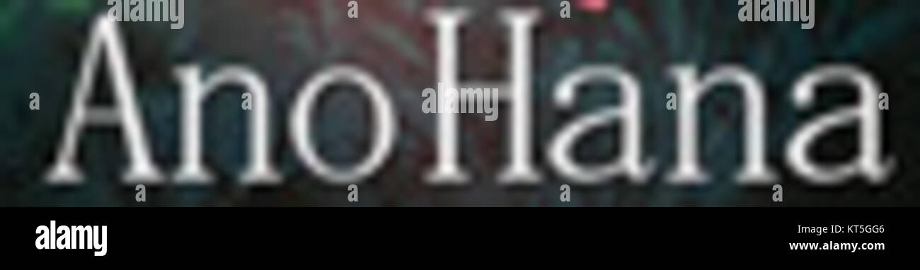 Ano Hana, eine japanische Zeichentrickserie, hat eine DVD in Italien veröffentlicht. Die Serie, auch bekannt als „Ano Hi Mita Hana no Namae wo Bokutachi wa Mada Shiranai“, konzentriert sich auf eine Gruppe von Freunden aus der Kindheit, die sich nach einem tragischen Ereignis wieder verbinden. Stockfoto