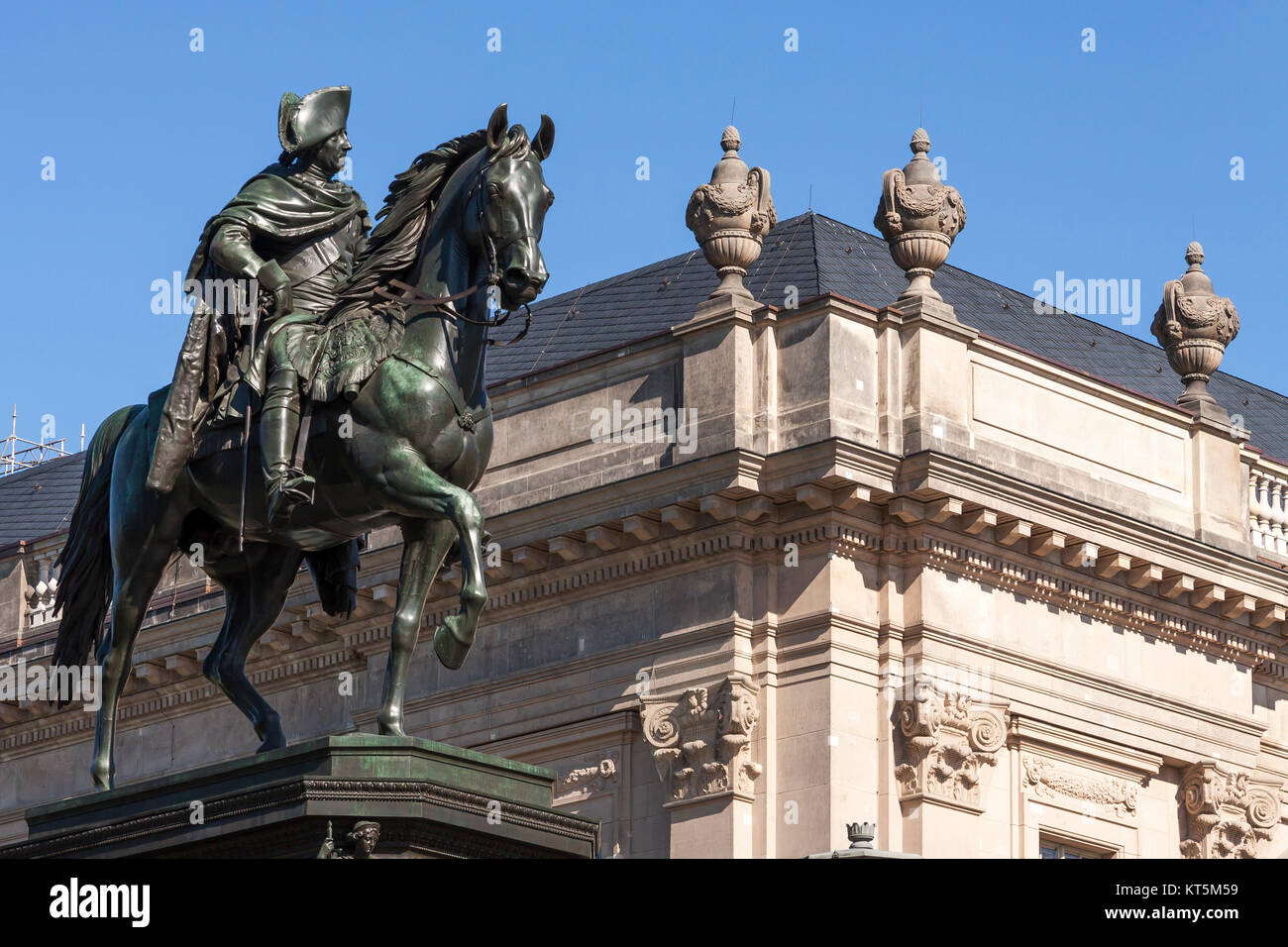 Friedrich der Große als Reiterstandbild Stockfoto
