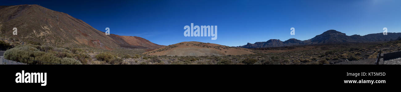 Berg Landschaft Panorama Teneriffa Insel Spanien Teide Vulkan Stockfoto