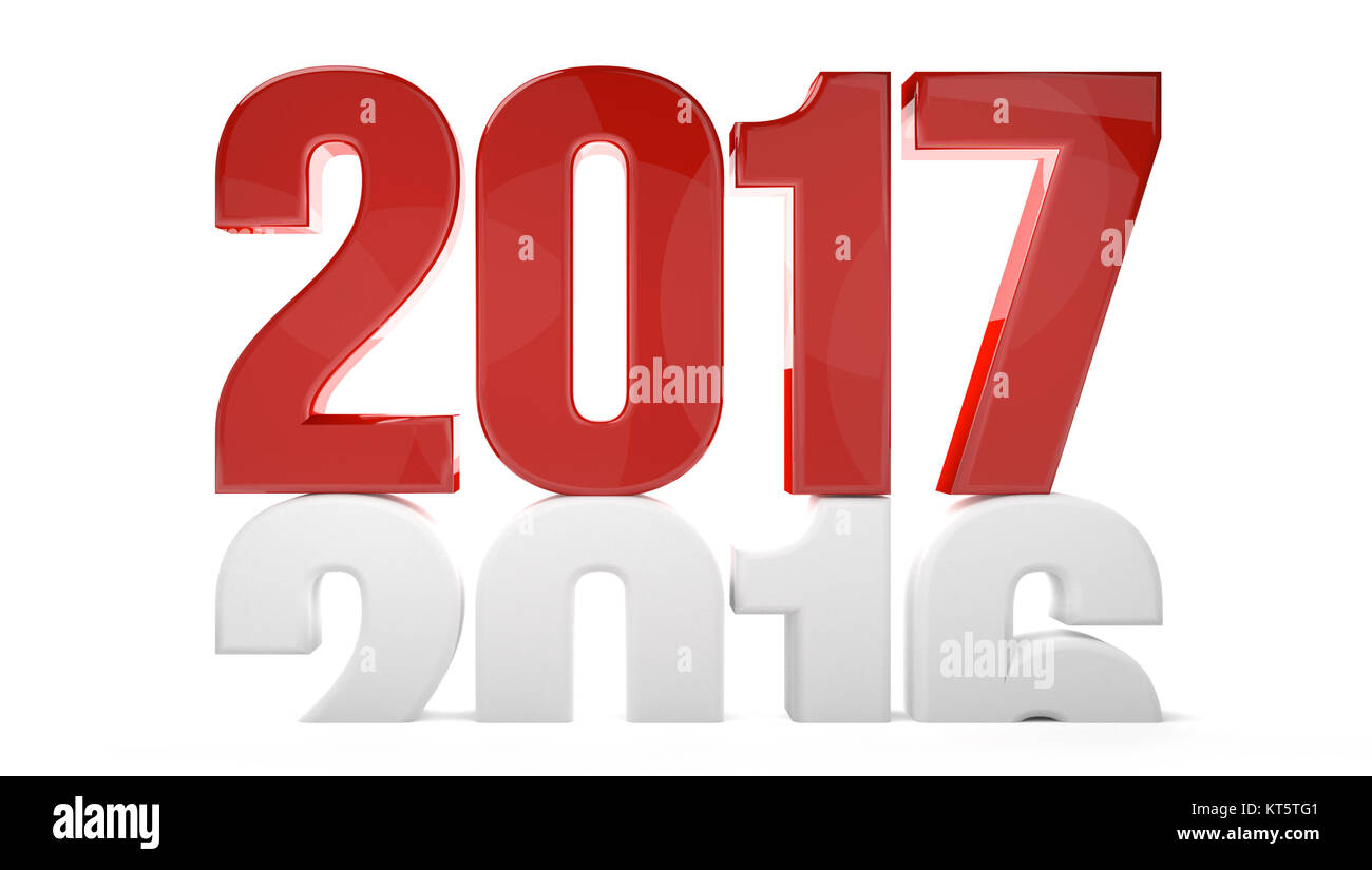 2017 2016 Silvester Sylvester 3d Render symbol Stockfoto