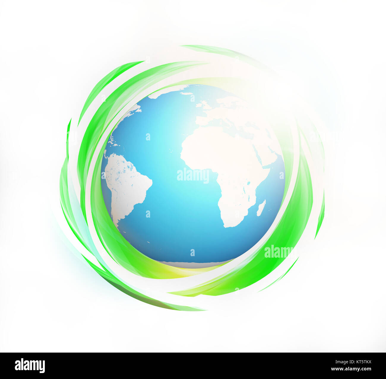 grüne, umweltfreundliche abstrakt 3d Render. Elemente des Bildes von der NASA eingerichtet. Stockfoto