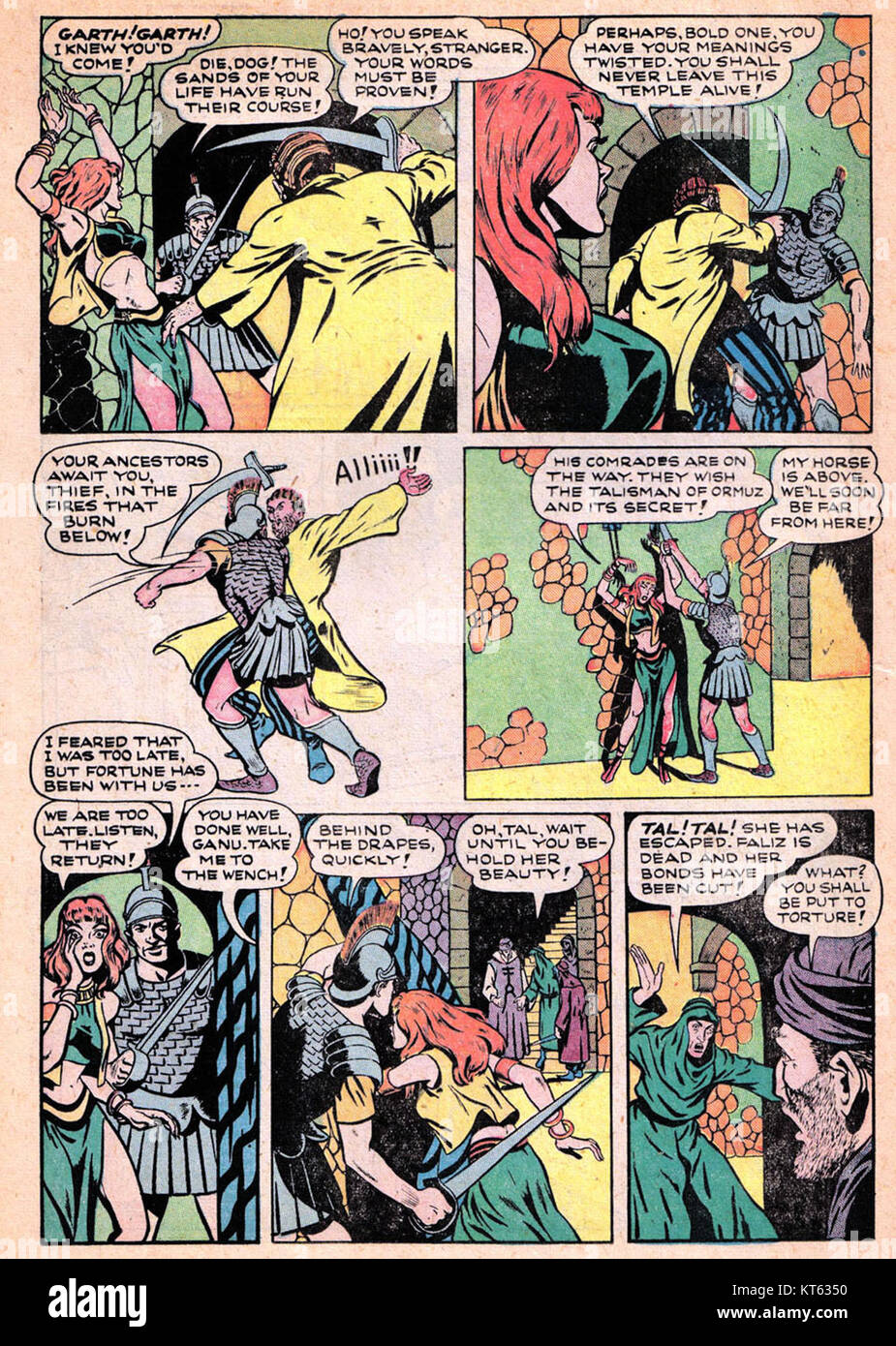 Dieser Eintrag bezieht sich auf eine Comic-Serie mit dem Titel „SlaveGirlComics“, die sich mit narrativen und künstlerischen Elementen innerhalb eines Comic-Formats befasst und Themen und künstlerische Ausdrucksformen des Genres erforscht. Stockfoto