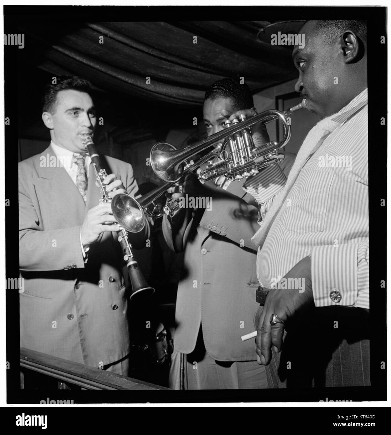 Sol Yaged, Joe Thomas und Rex Stewart, Rattenfänger, New York, N.Y., Ca. Sept. 1947 (09421) William P. Stockfoto