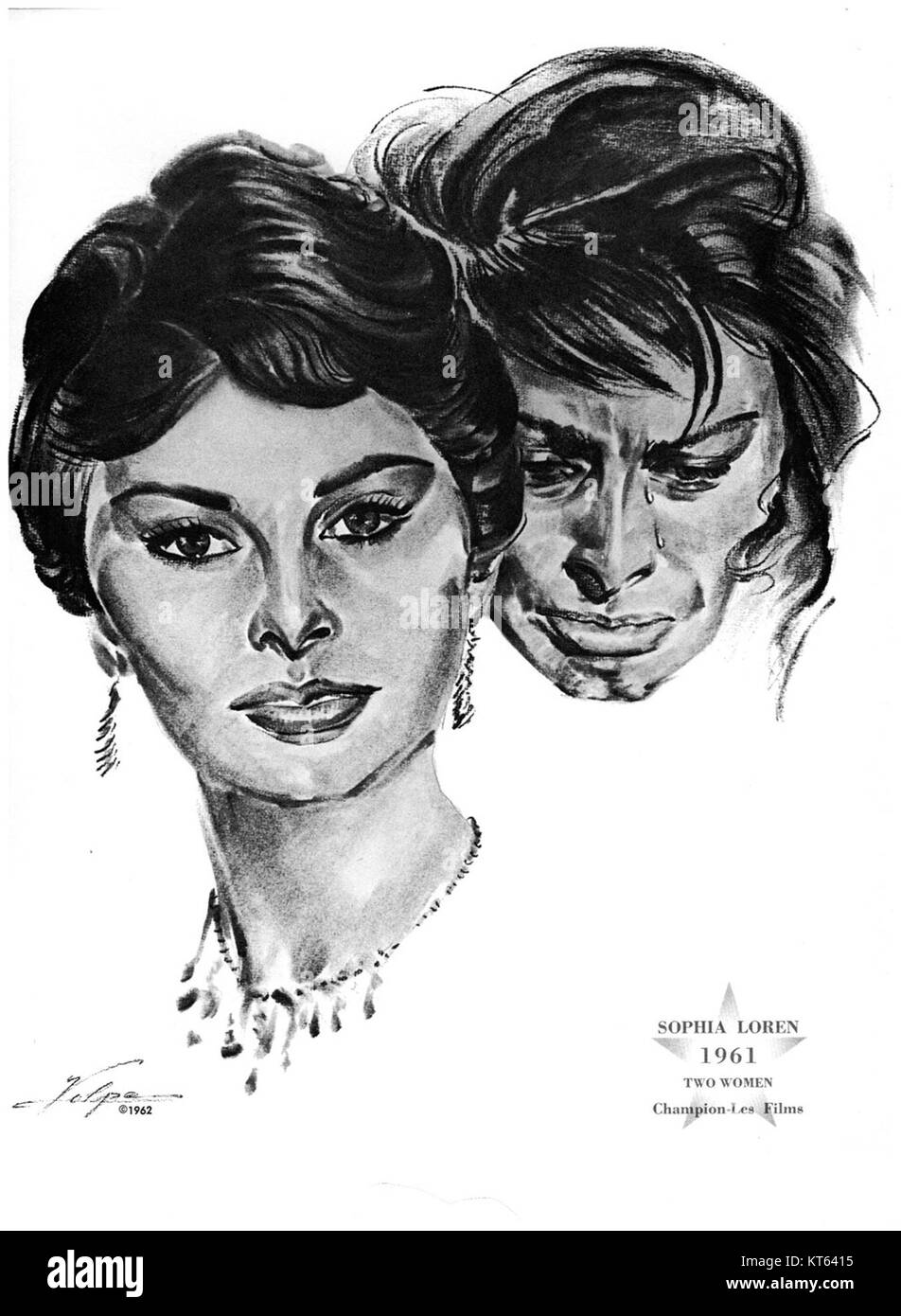 Dieses Foto aus dem Jahr 1961 zeigt Sophia Loren, die ikonische italienische Schauspielerin, während sie international berühmt wurde. Loren ist für ihre beeindruckende Schönheit und ihr Talent bekannt und wurde zu einem Symbol des italienischen Kinos und hinterließ einen nachhaltigen Einfluss auf die Unterhaltungsbranche weltweit. Stockfoto