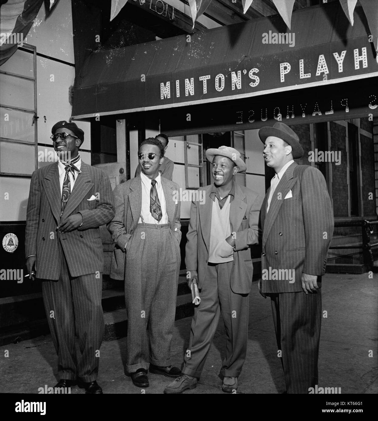 Thelonious Monk, Howard McGhee, Roy Eldridge, und Teddy Hill, Minton's Playhouse, New York, N.Y., Ca. Sept. 1947 (06201) William P. Stockfoto