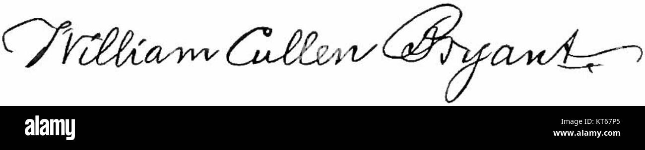 Appletons' William Cullen Bryant Signatur Stockfoto
