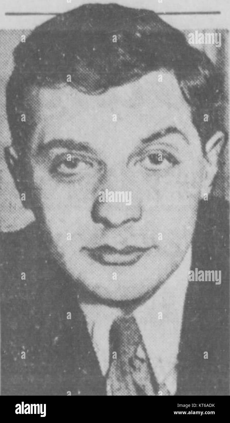 Vito Marcantonio, ein prominenter New Yorker Kongressabgeordneter, bekannt für seine politischen Beiträge und seine Befürwortung für Arbeitnehmerrechte, Einwanderer und Bürger der Arbeiterklasse Mitte des 20. Jahrhunderts. Stockfoto