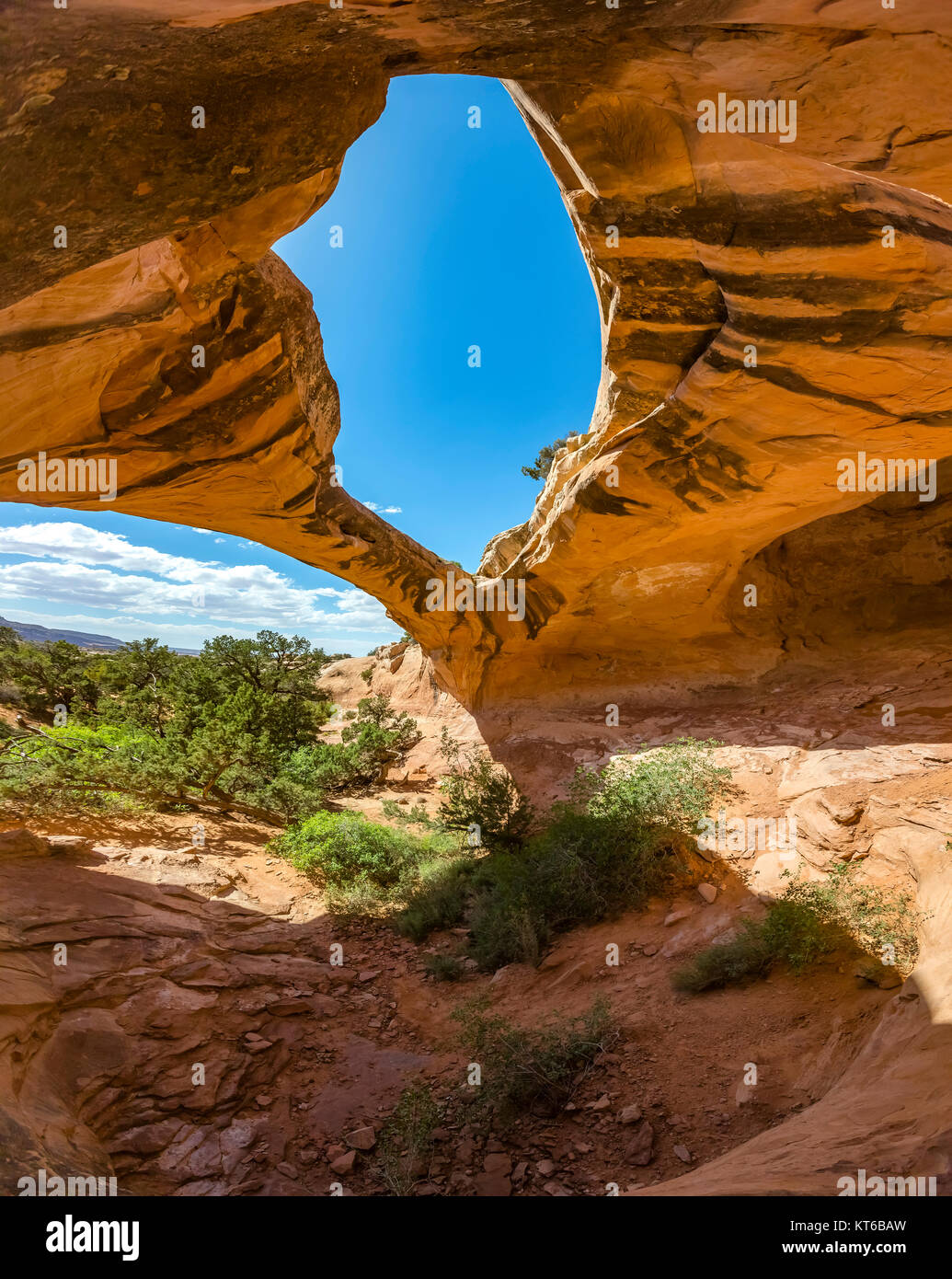 Uran Arch in Moab, Utah vertikalen Panorama Stockfoto