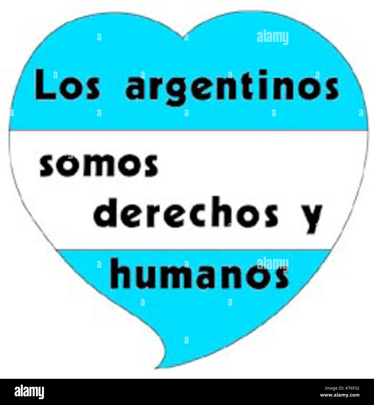 Der Ausdruck "Argentinos derechos y humanos" bedeutet "argentinische Rechte und Menschen", wobei wahrscheinlich Menschenrechtsfragen innerhalb Argentiniens diskutiert werden, wobei der Schwerpunkt auf die Rechte und Freiheiten argentinischer Bürger in einem sozialen und politischen Kontext gelegt wird. Stockfoto