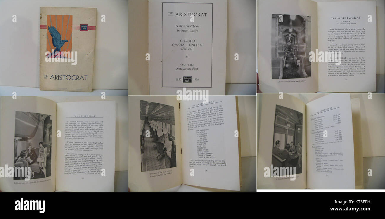 Der 1930 erbaute Adelszug war ein luxuriöser Schienenzug, der ein erstklassiges Reiseerlebnis bieten sollte. Bekannt für seine opulente Innenausstattung und seine erstklassige Ausstattung, symbolisierte der Aristokrat das goldene Zeitalter des Bahnverkehrs im frühen 20. Jahrhundert. Stockfoto