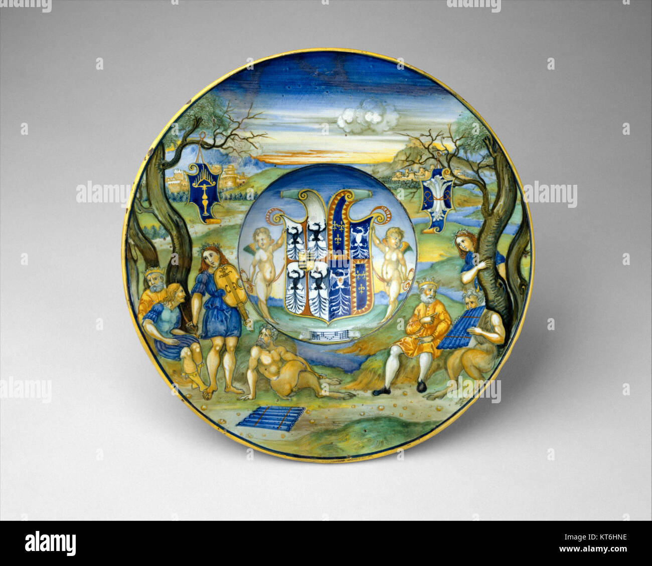 Wappen Platte (tondino) - die Geschichte von König Midas MET DT 740 Stockfoto