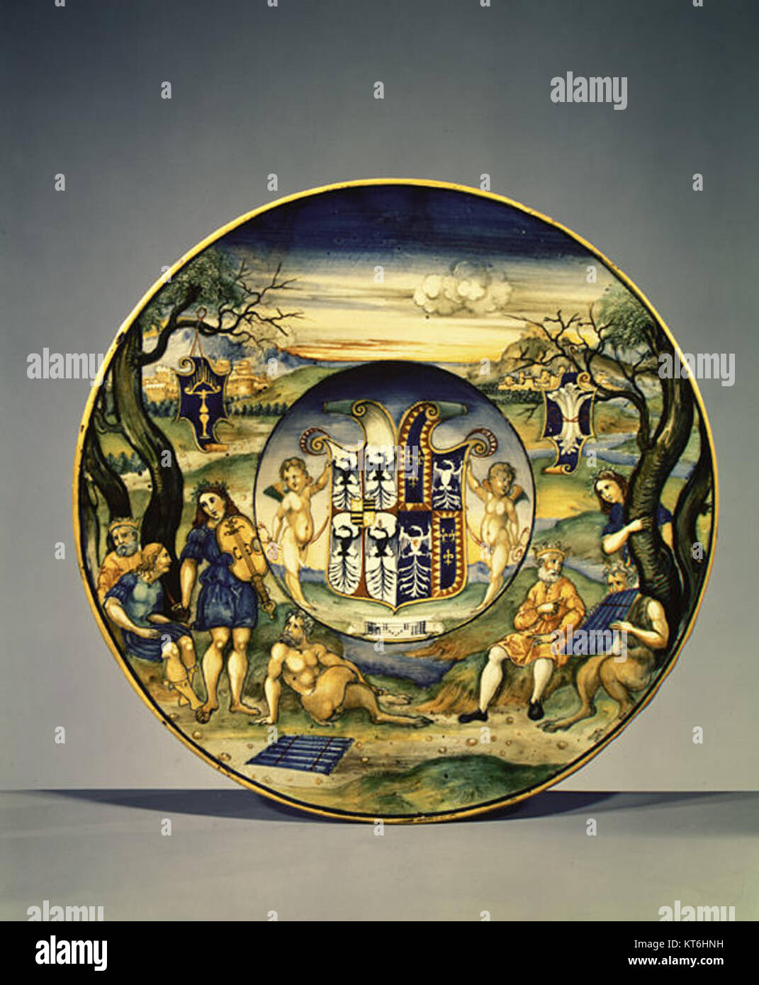 Wappen Platte (tondino) - die Geschichte von König Midas MET RLC 32 Stockfoto