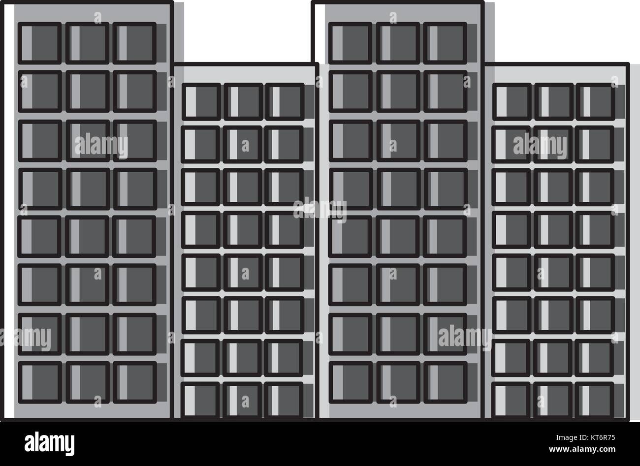 Gebäude Skyline der Stadt icon image Vector Illustration Design Stock Vektor
