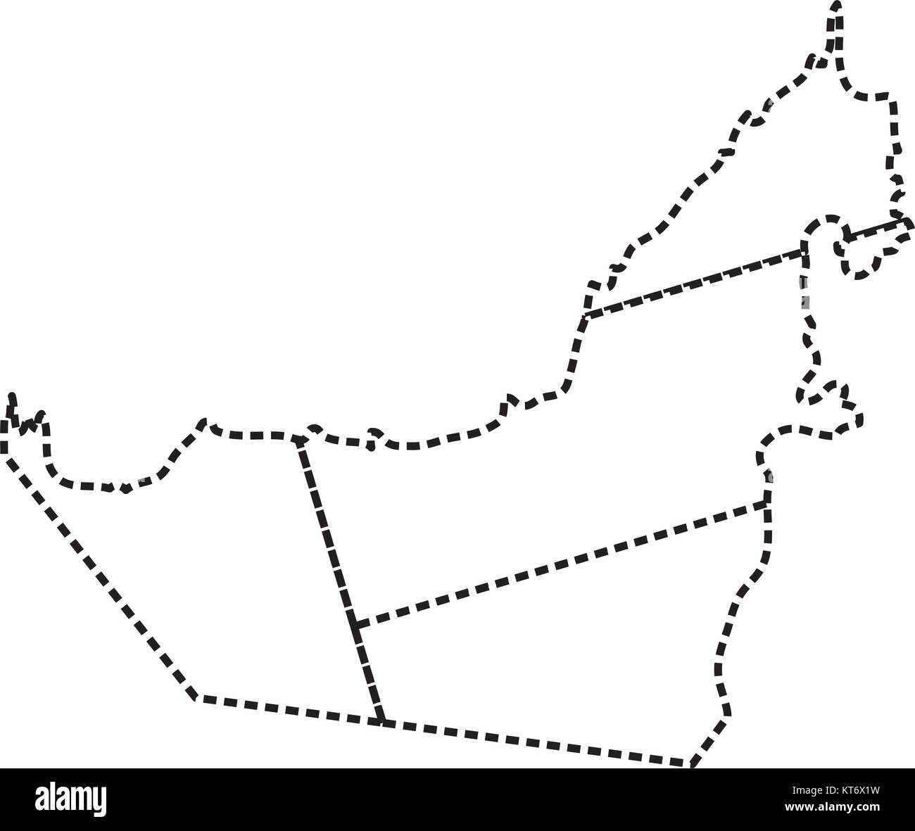 Vereinigte Arabische Emirate land Silhouette Stock Vektor