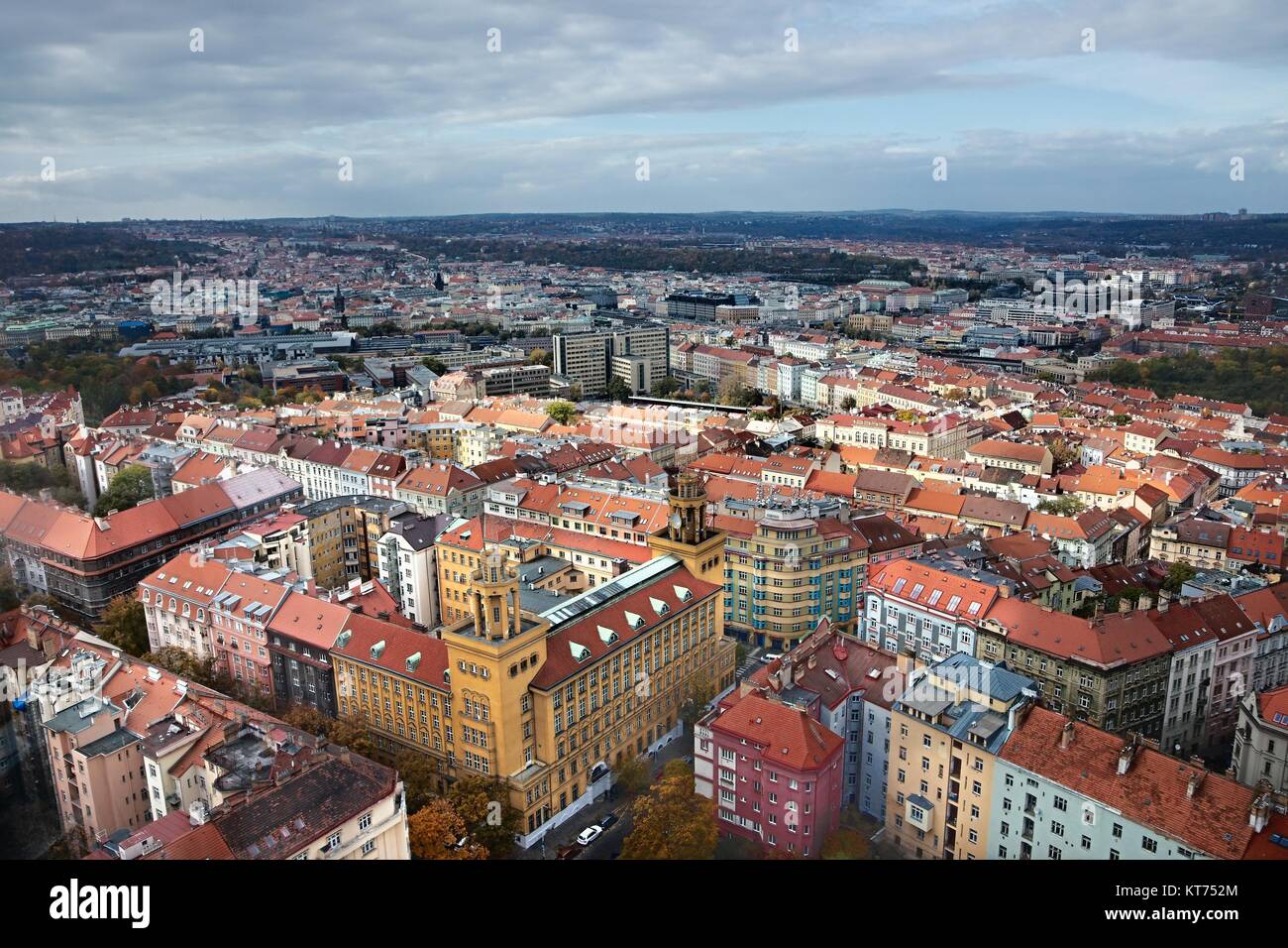 Prag, von oben gesehen Stockfoto