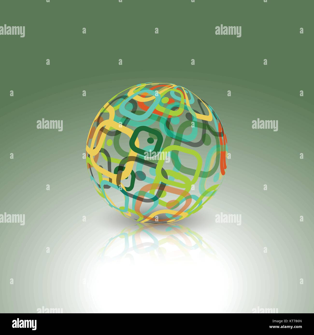 Konzeptionelle Technologie Logo. Abstrakte Welt von Retro Rechtecke. Stock Vektor