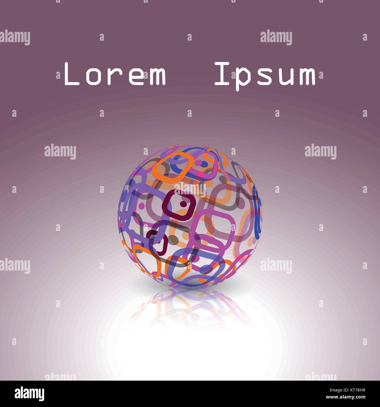 Konzeptionelle Technologie Logo. Abstrakte Welt von Retro Rechtecke. Stock Vektor