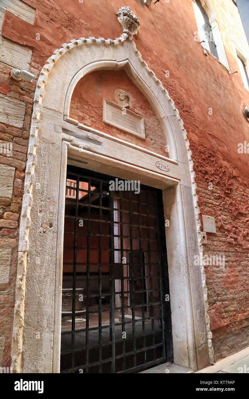 Casa di Carlo Goldoni Museum, Palazzo Centani Stockfoto