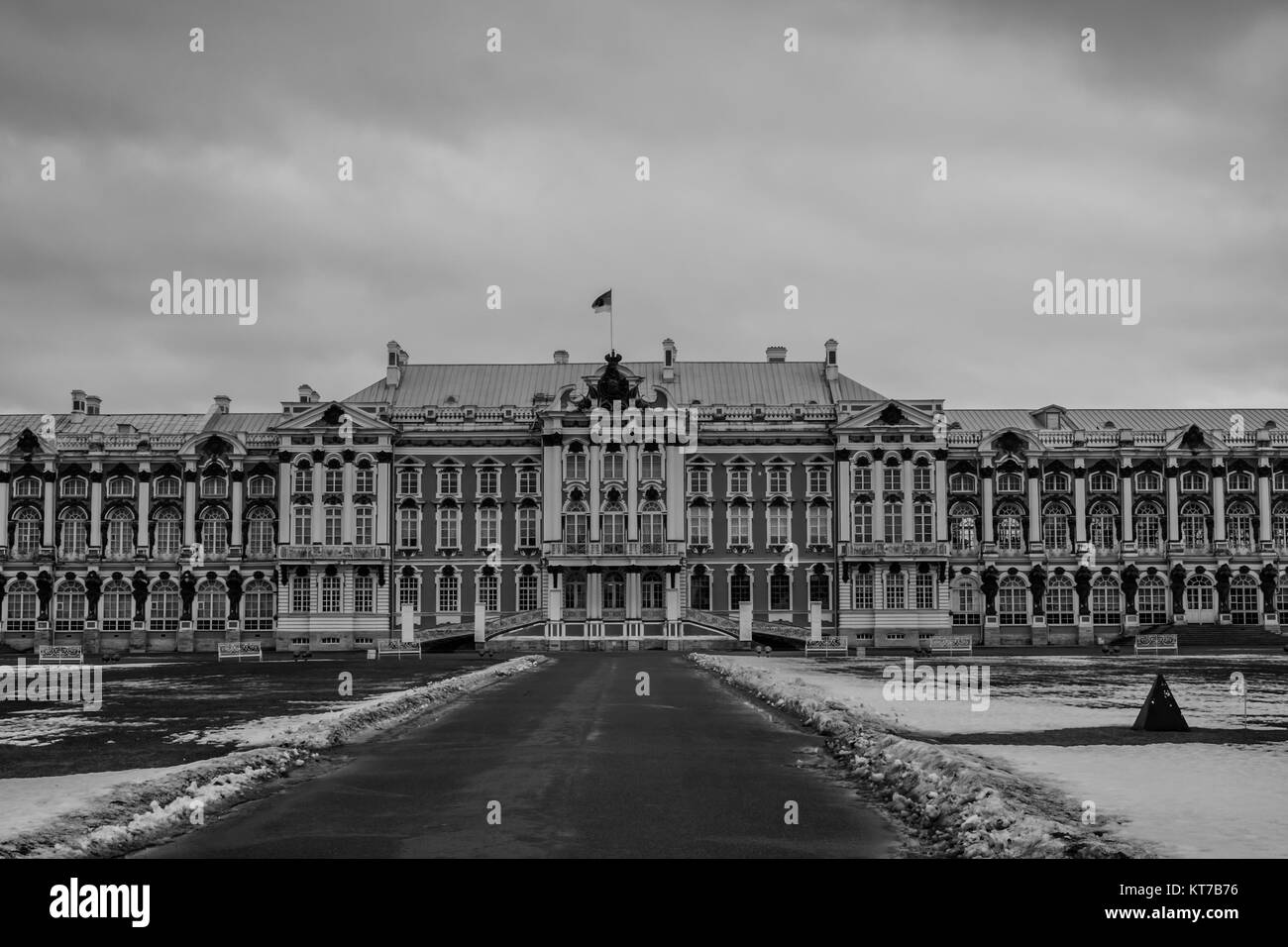 Palast in Zarskoje Selo, Puschkin, Sankt Petersburg Stockfoto