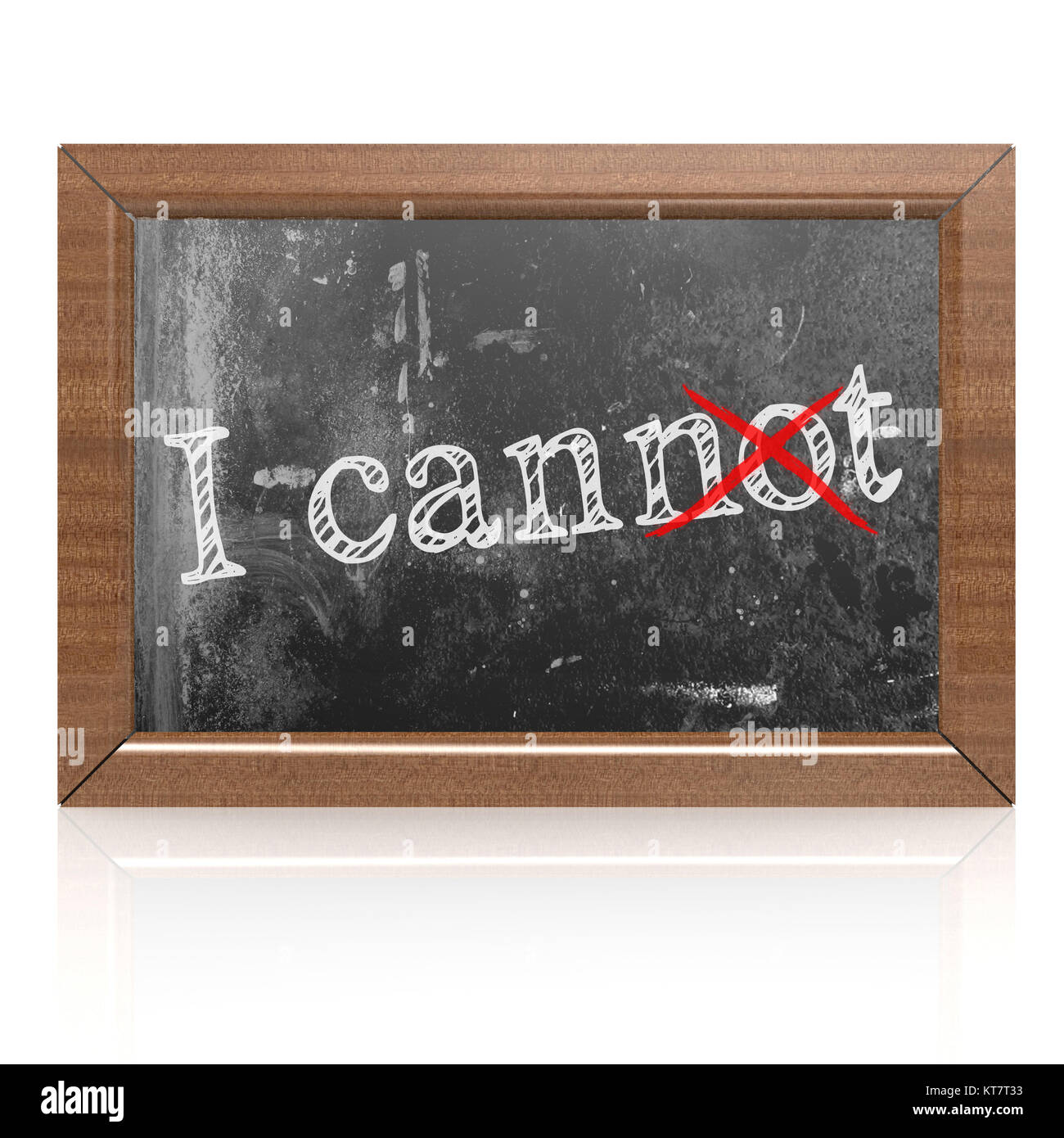 Erfolg Konzept mit kann ich auf der Tafel Stockfoto