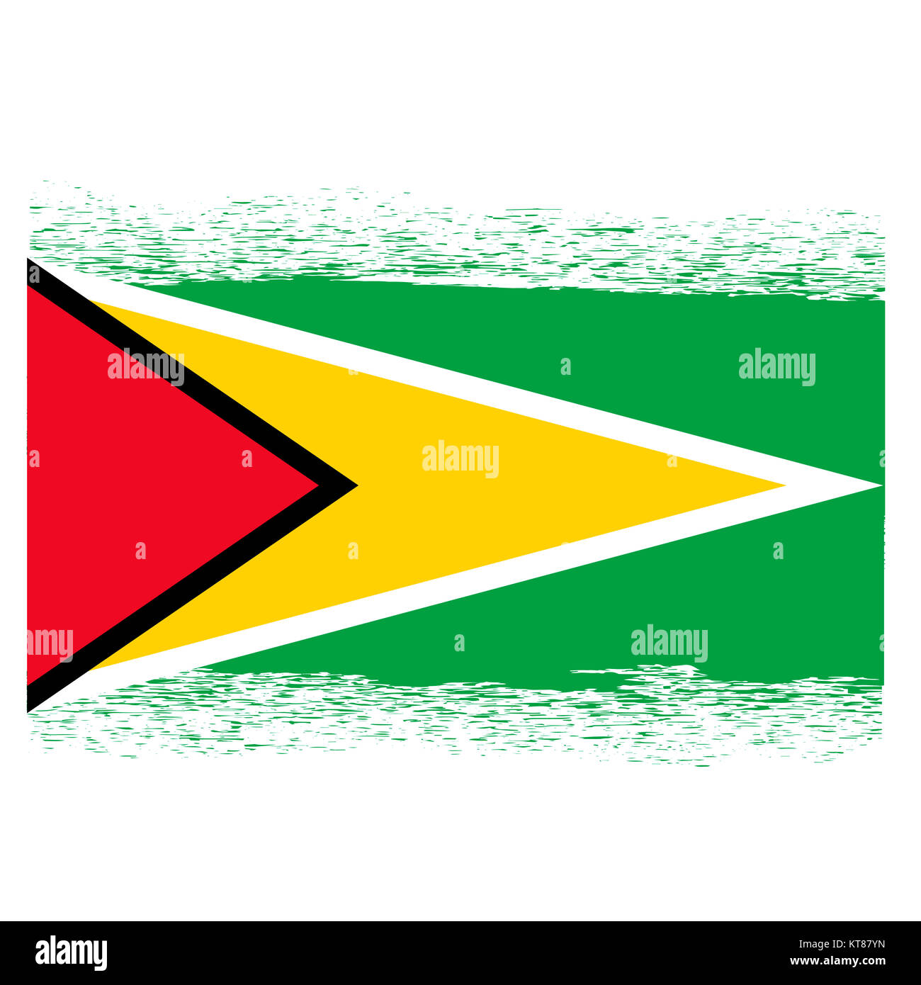 Flagge von Guyana. Stockfoto