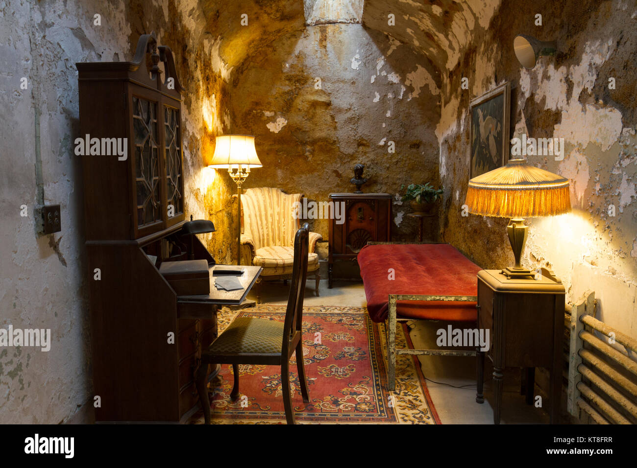 Al Capone Zelle im Östliches Staatszuchthaus Historic Site, Philadelphia, Pennsylvania, United States. Stockfoto