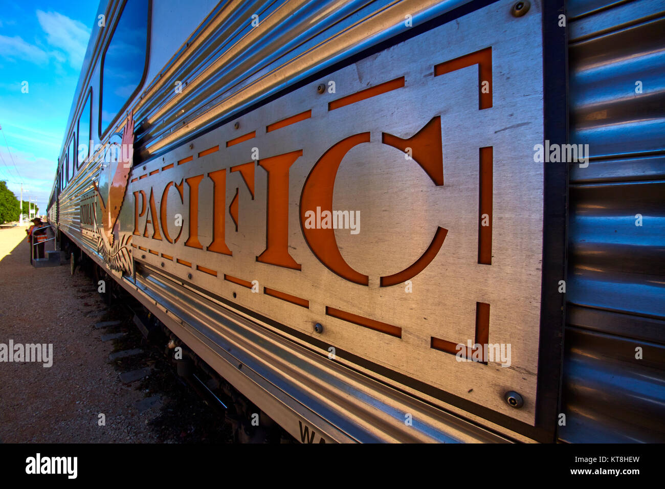 Nullabor Studien; der Indian Pacific Stockfoto