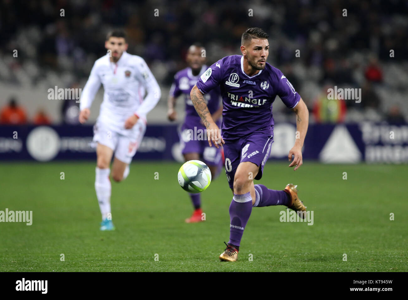 Toulouse (Frankreich), 29.November 2017 französische Fußballsport Meisterschaft Ligue 1 Saison 2017-2018 Toulouse FC gegen OGC Nizza ANDY DELORT Credit: Sebastien Lapeyrere/Alamy Leben Nachrichten. Stockfoto