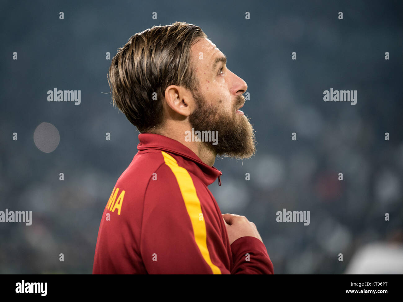 Turin, Italien. 23 Dez, 2017. Daniele De Rossi (AS Roma) während des Fußballspiels Serie A: Juventus FC vs AS Roma. Juventus Turin gewann 1:0 bei der Allianz Stadion in Turin, Italien, 23. Dezember 2017. Credit: Alberto Gandolfo/Alamy leben Nachrichten Stockfoto