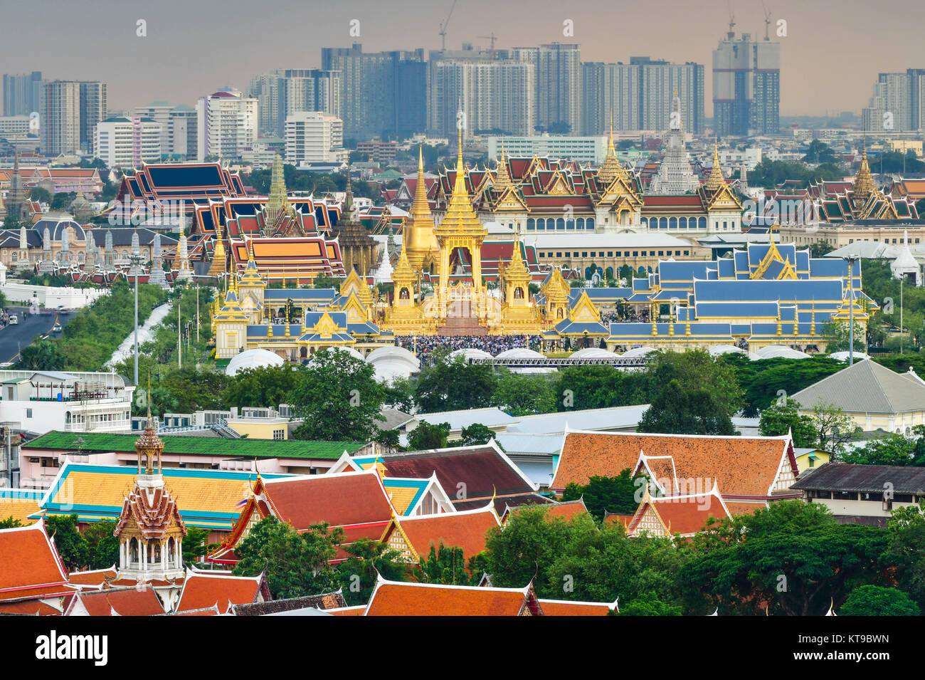 Die königliche Krematorium von König Bhumibol Adulyadej am Sanam Luang, Bangkok, Thailand Stockfoto