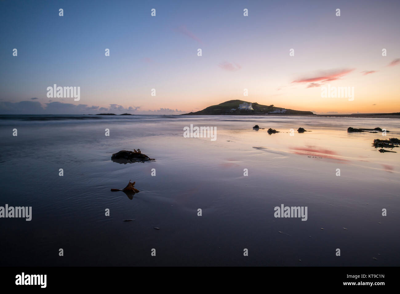 Burgh Island bei Sonnenuntergang in South Devon. Stockfoto