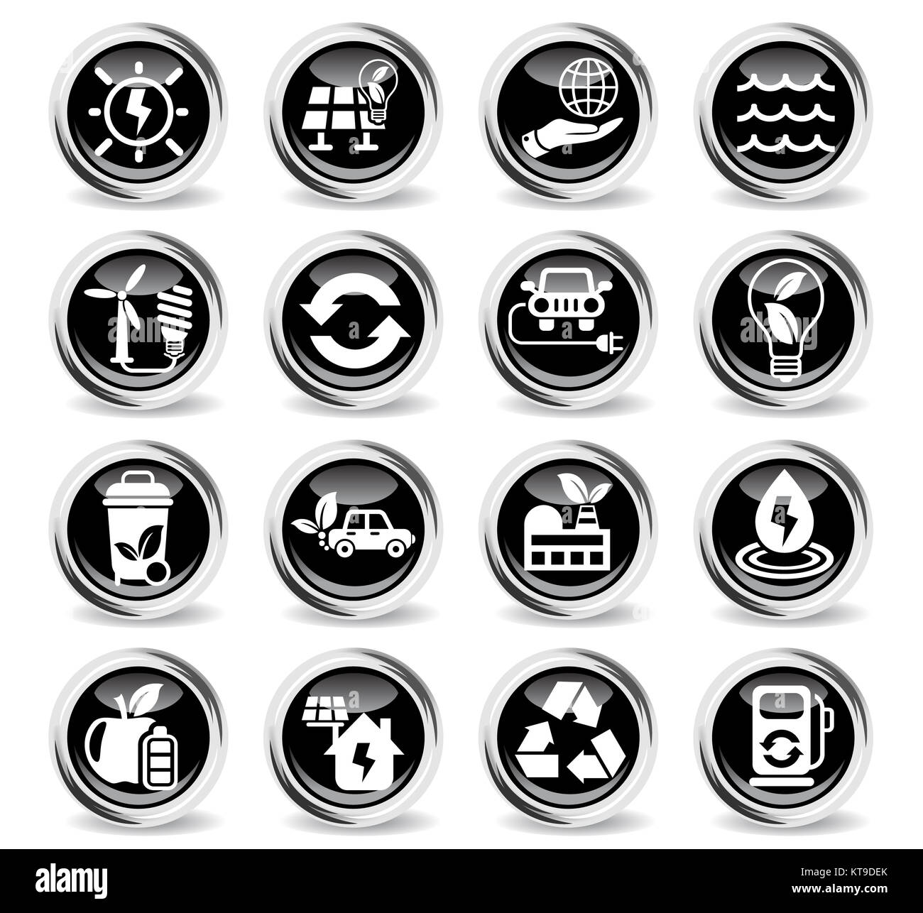 Alternative Energie-Icon-set Stockfoto