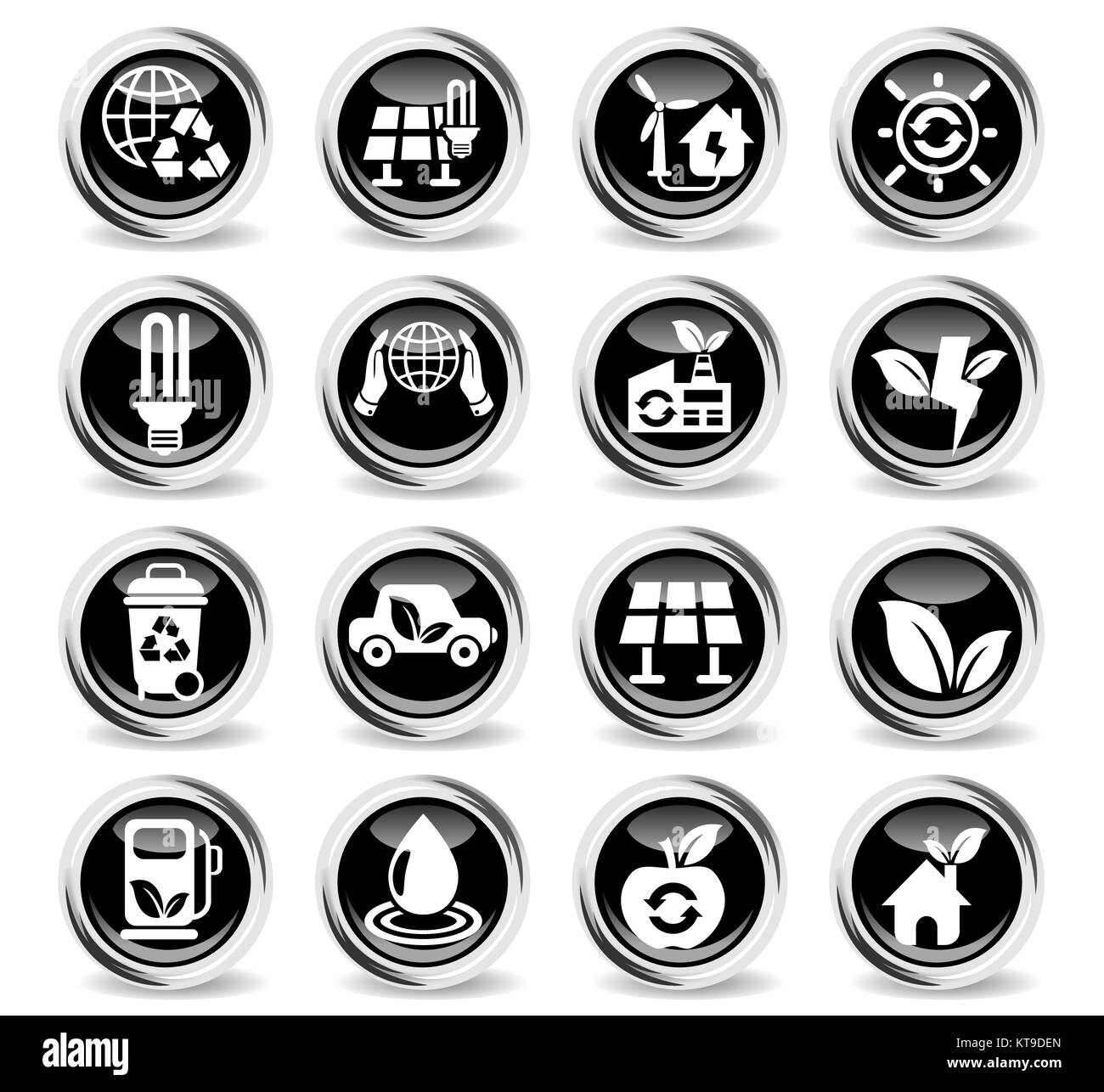 Alternative Energie-Icon-set Stockfoto