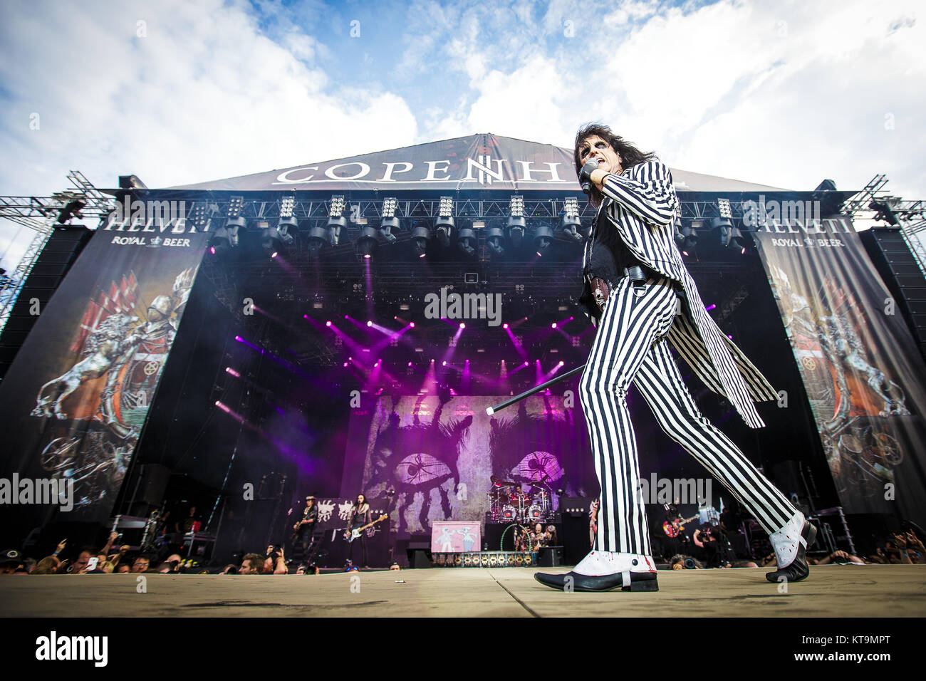 Der amerikanische Sänger, Songwriter und Musiker Alice Cooper führt ein Live Konzert in der dänischen Heavy Metal Festival Copenhell 2016 in Kopenhagen. Dänemark, 23/06 2016. Stockfoto