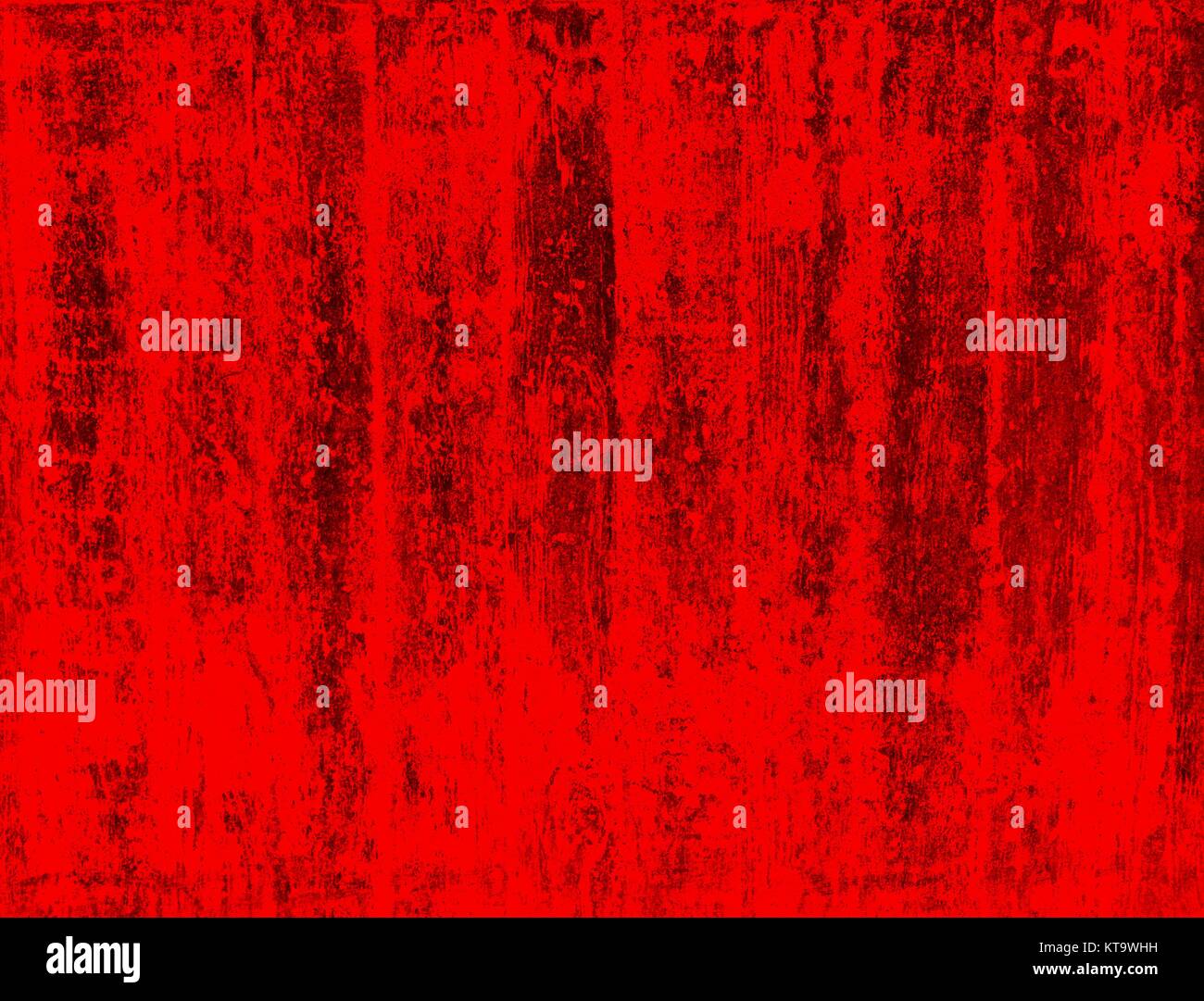 Leere verkratze dreckige alte Oberfläche mit roter Farbe als rustikale grunge Hintergrund Kulisse Stockfoto