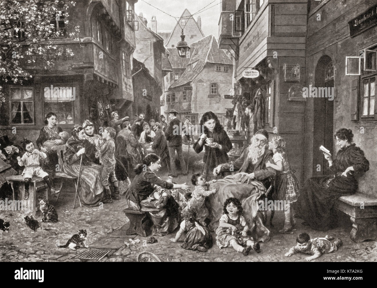 Die venetion Ghetto im frühen 16. Jahrhundert. Von Hutchinson's Geschichte der Nationen, veröffentlicht 1915. Stockfoto