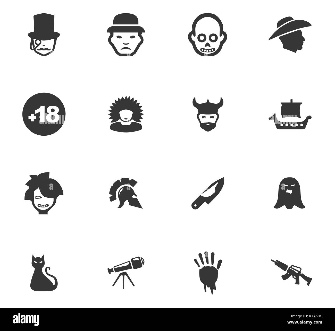 Genres Kino Symbole gesetzt Stockfoto