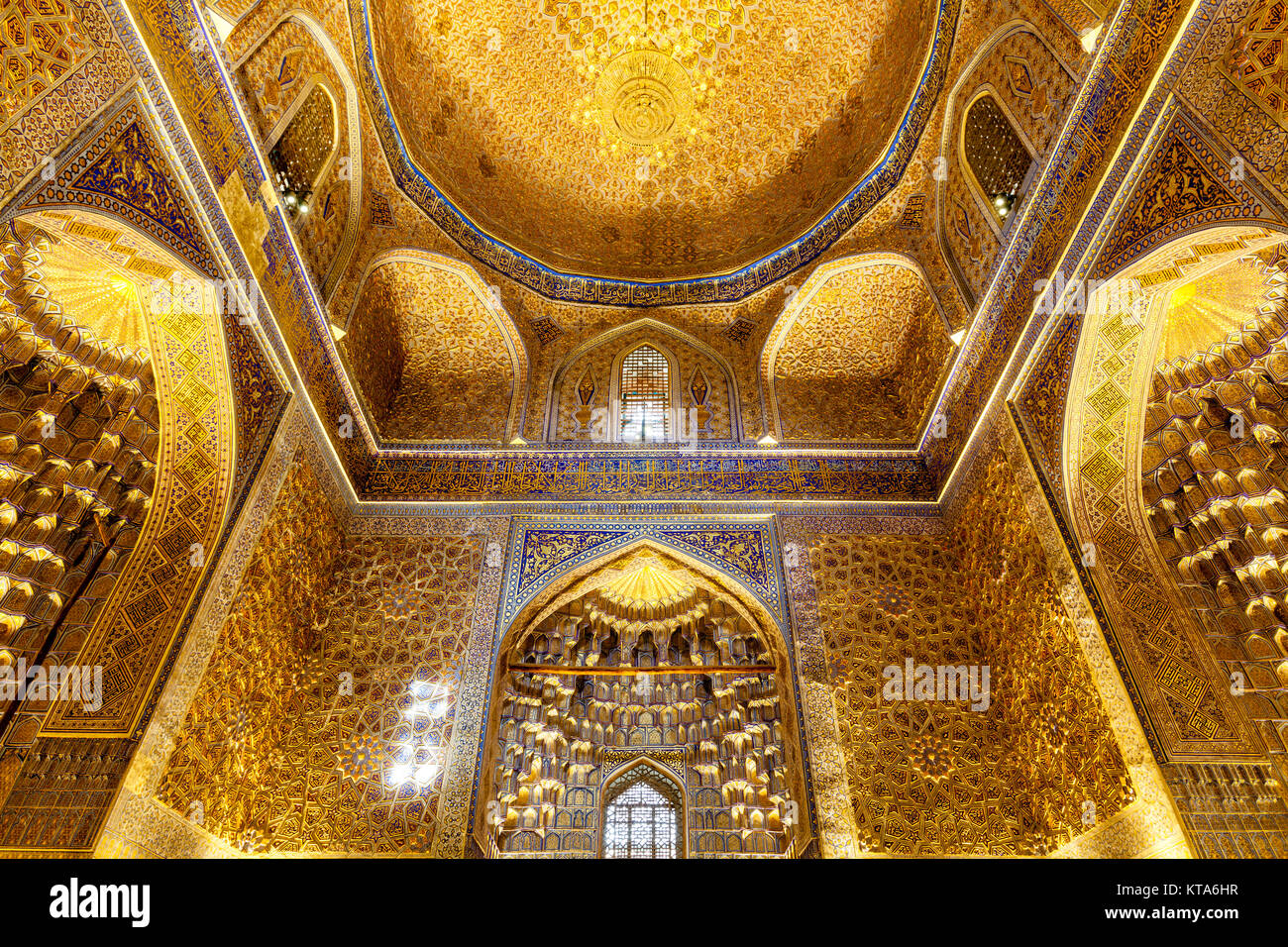 Der Innenraum des Amir Temur Mausoleum, Samarkand, Usbekistan Stockfoto