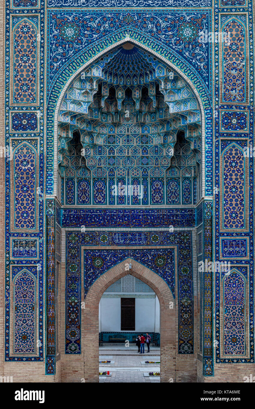Der Eingang zum Amir Temur Mausoleum, Samarkand, Usbekistan Stockfoto